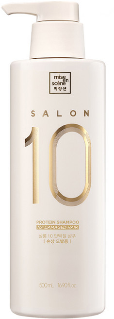 미쟝센 살롱 10 단백질 샴푸 손상 모발용, 500ml, 1개