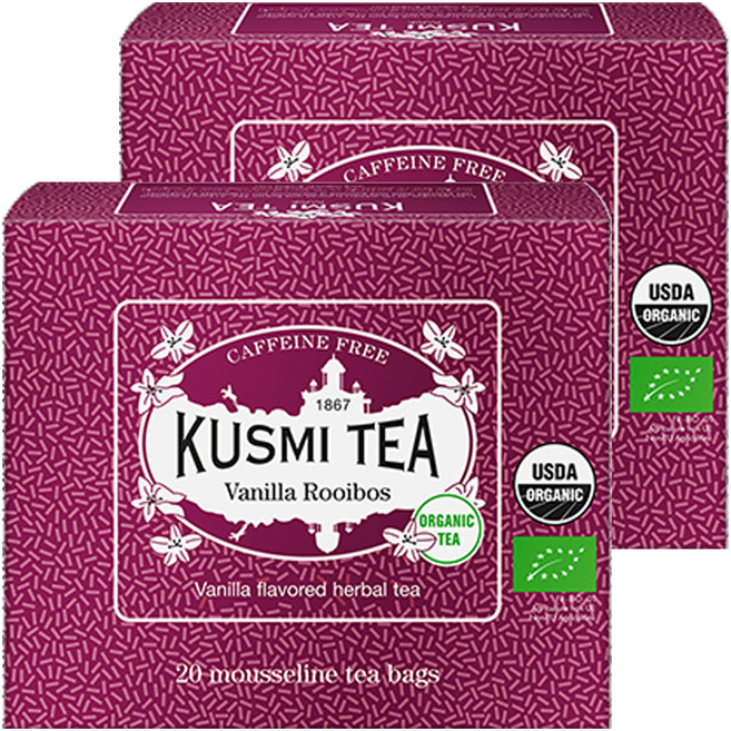 쿠스미티 바닐라 루이보스 모슬린 티백 20p, 2g, 20개입, 2개