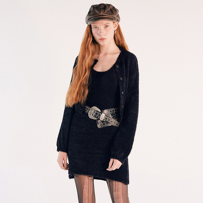 스컬프터 Fuzzy Slip Dress