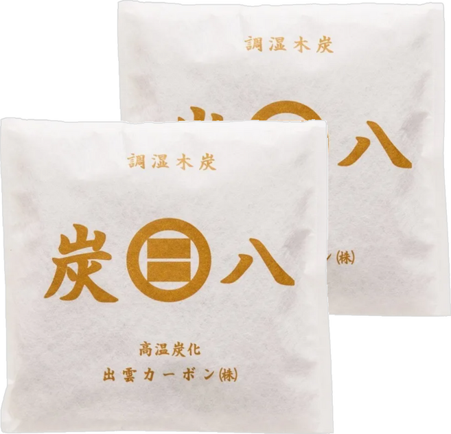 出雲屋炭八 室內調濕木炭 小(19 x 19 x 2.5cm), 40g, 2個