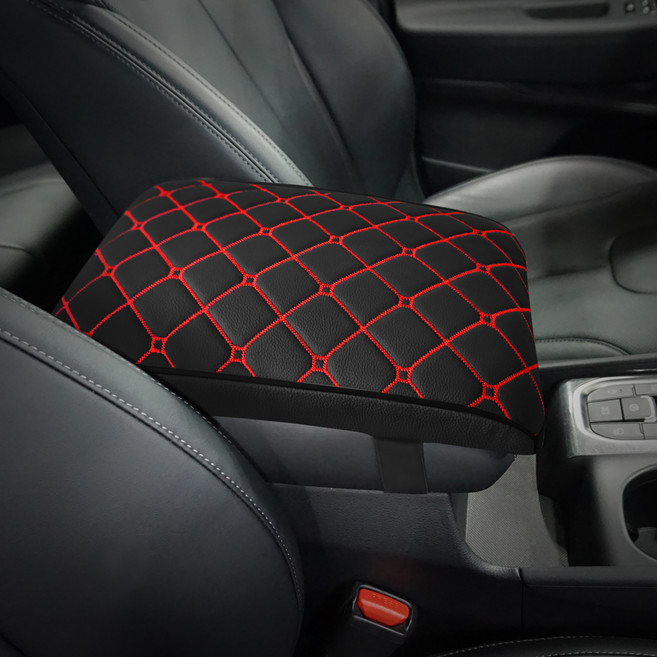 다온굿즈 그랜져 HG 엣지 콘솔 쿠션, 레드 + 블랙엣지, 1개