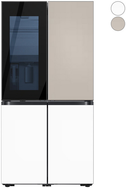 [색상선택형] 삼성전자 비스포크 정수기 4도어 냉장고 830L 방문설치, RF85DB9792AP