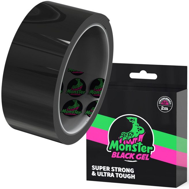 몬스터겔 초강력 차량용 다용도 실리콘 검정 양면테이프 2m, 블랙, 1개