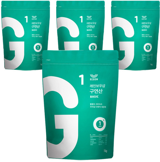 레인보우샵 구연산 베이직, 1kg, 4개