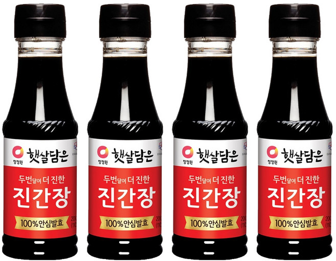 햇살담은 두번 달여 더 진한 진간장, 200ml, 4개