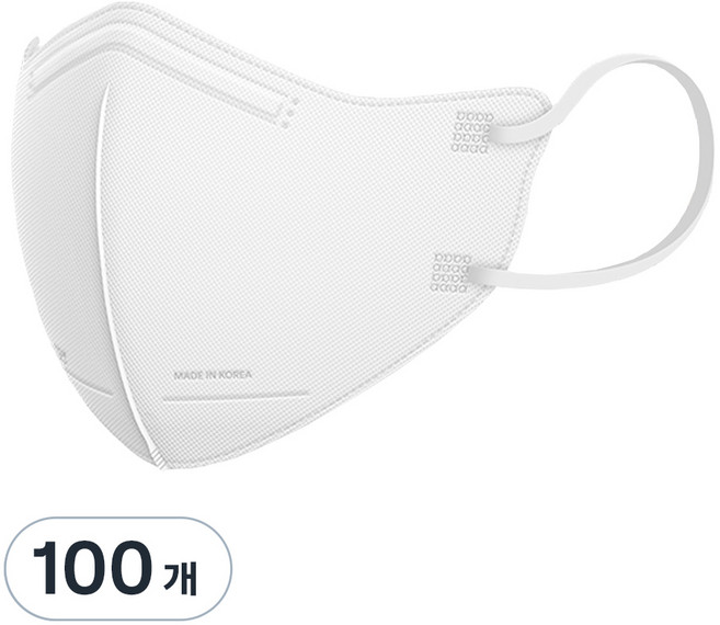 아에르 피크 라이트핏 보건용 마스크 KF80 S, 화이트, 1개입, 100개