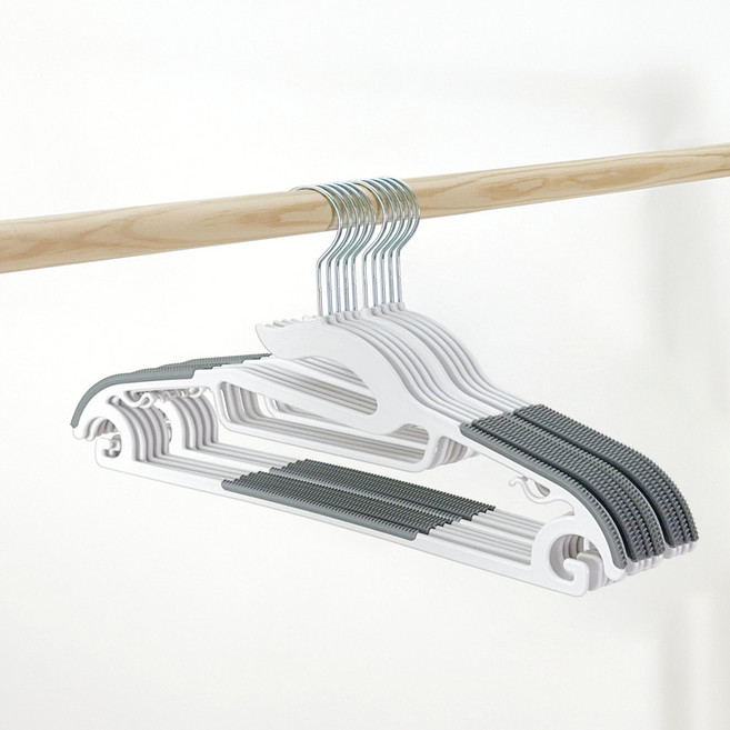 올지 라운드 논슬립 옷걸이, 10개, 화이트