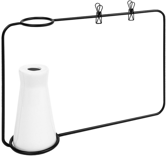 Lacevine 鐵框架花瓶組, 黑色