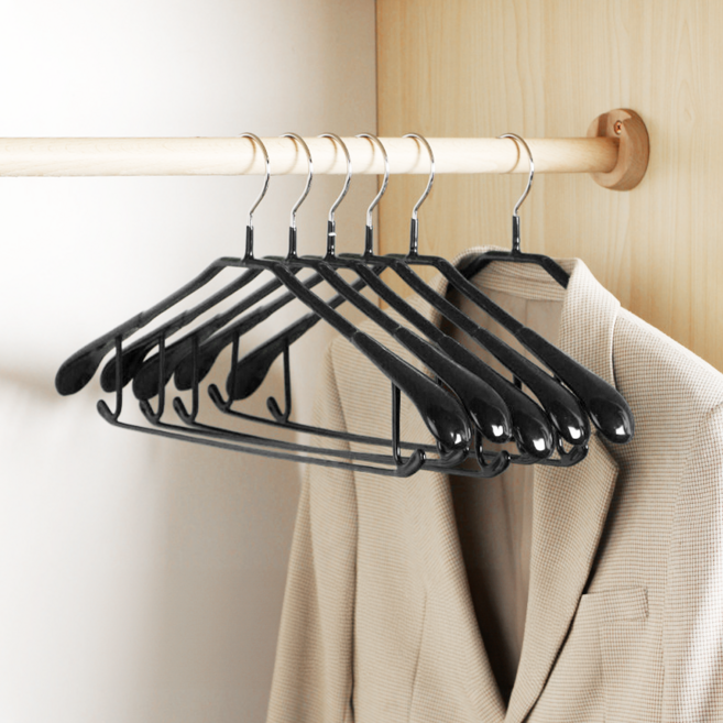 에이비박스 정장 멀티 L 옷걸이, 블랙, 10개