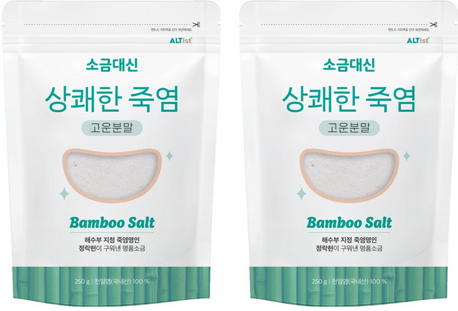 알티스트 소금대신 상쾌한 죽염 고운분말, 250g, 2개