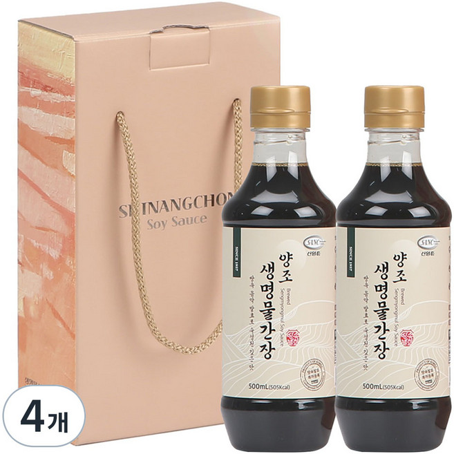 신앙촌 양조 생명물간장 기쁨 2호, 500ml, 4개