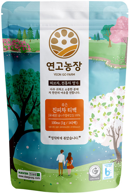 연고농장 볶은 진피차 삼각티백, 1g, 100개입, 1개