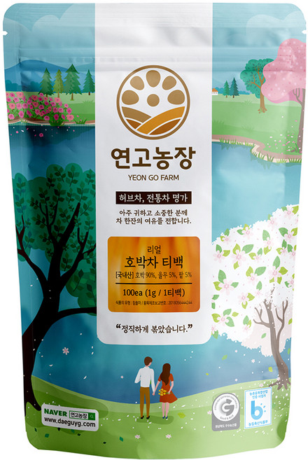 연고농장 볶은 Real 호박차 삼각티백, 1g, 100개입, 1개