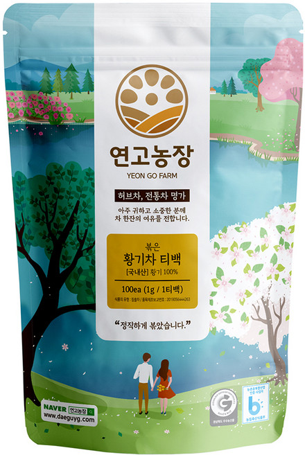 연고농장 볶은 황기차 삼각티백, 1g, 100개입, 1개