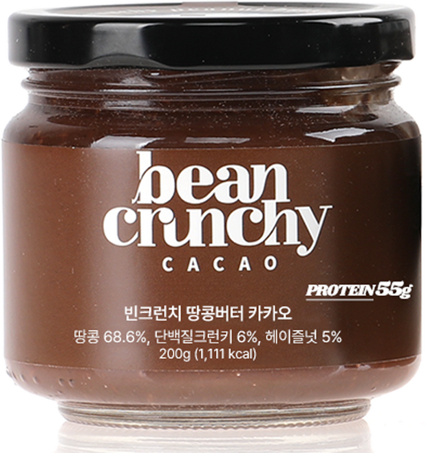 빈크런치 땅콩버터 카카오 크런치 잼, 1개, 200g
