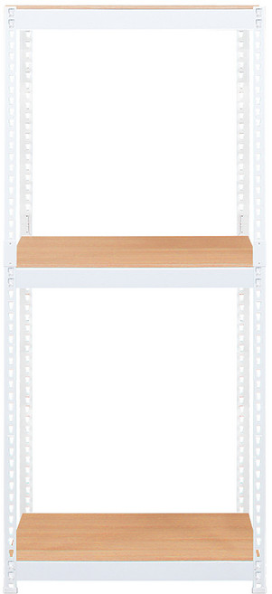 스피드랙 V2 스탠드 선반, 화이트 + 우드화이트, 3단