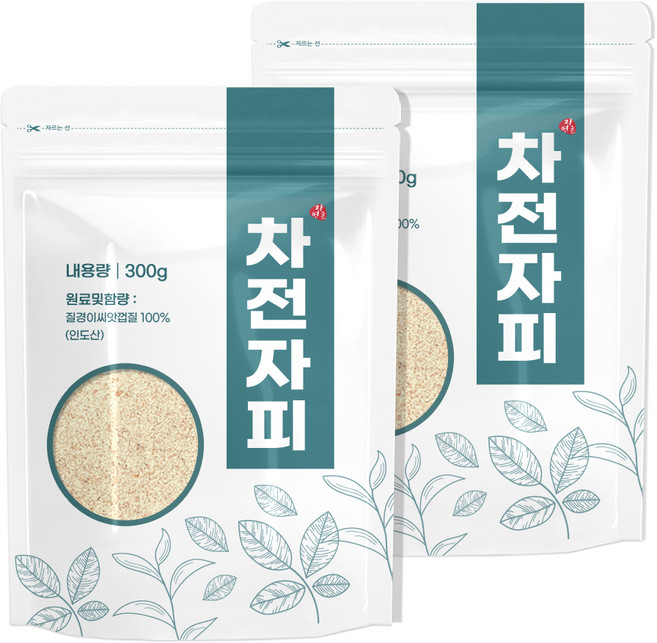 차전자피가루 거친입자, 2개, 300g
