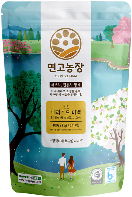 연고농장 볶은 메리골드 삼각티백, 100g, 100개입, 1개