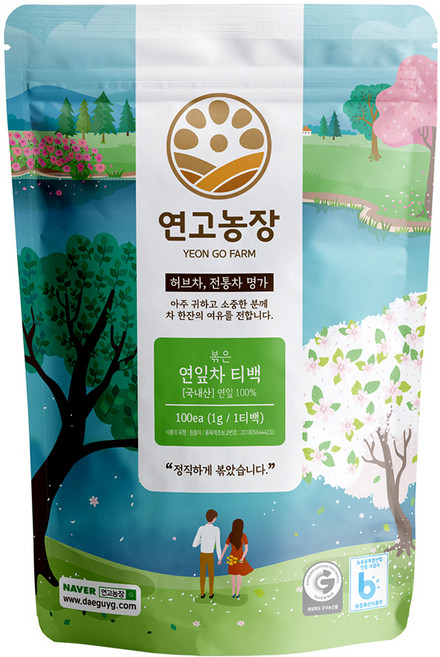 연고농장 볶은 연잎차 삼각티백, 100개입, 1개, 1g