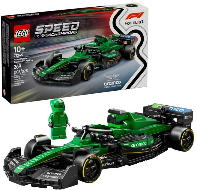LEGO 77245 Speed系列 奧斯頓·馬丁 Aston Martin Aramco F1 AMR24 Race Car, 1盒, 綠色