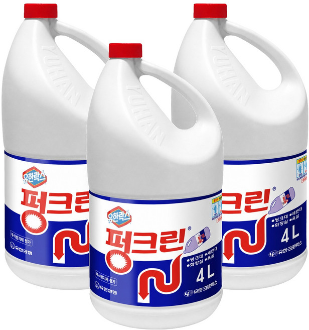 펑크린 배수구세정제, 4L, 3개
