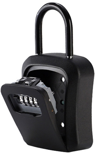 HOUDER 密碼鎖鑰匙盒 鋁合金 + 塑鋼 BJ003-2 黑色, 1個