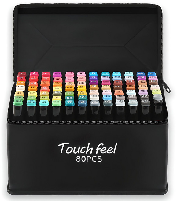 터치필 더블헤드 알콜유성 마카펜 애니메이션용, 80색, 1세트