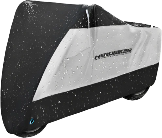 HEROBIKER 升級加厚機車罩 機車防塵套/機車防曬罩/摩托車罩 381g, 銀色