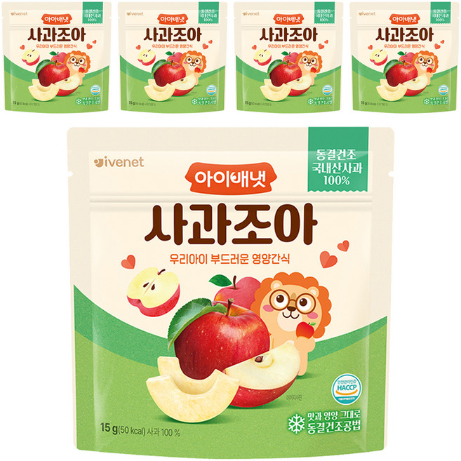 아이배냇 사과 조아 과일칩, 5개, 15g
