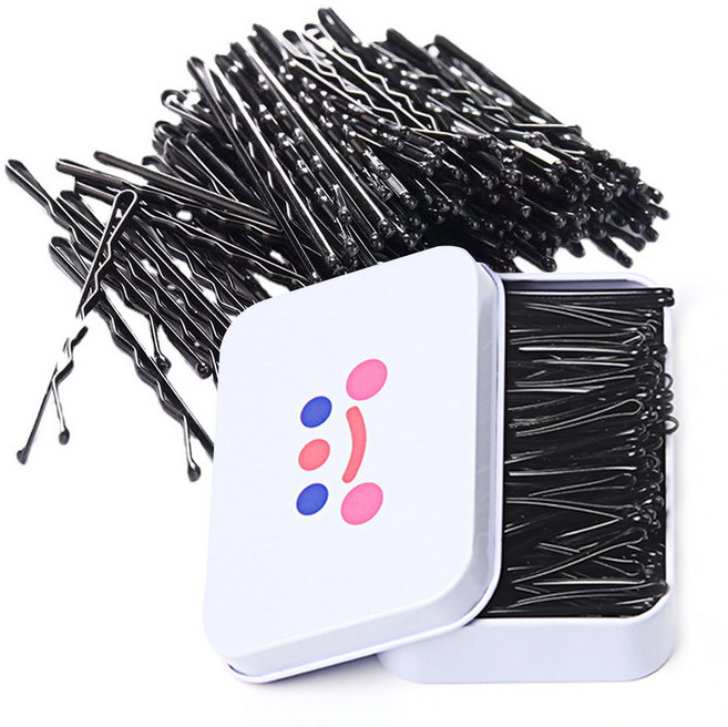 ROJI 프리미엄 물결 실핀 200p + 틴케이스 세트