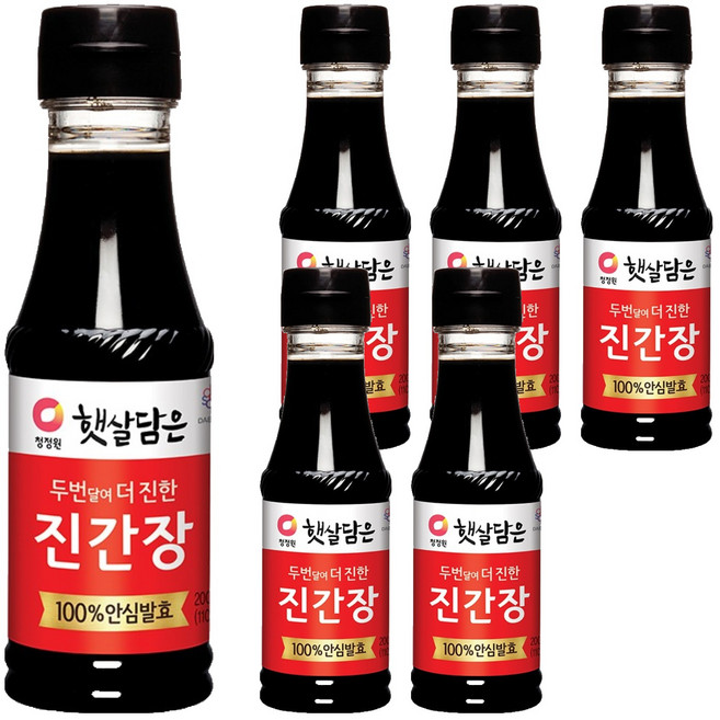 햇살담은 두번 달여 더 진한 진간장, 200ml, 6개
