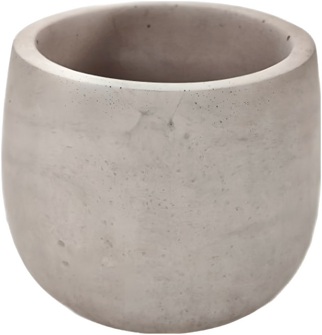 圓底水泥盆, 莫蘭迪紅色, 1個