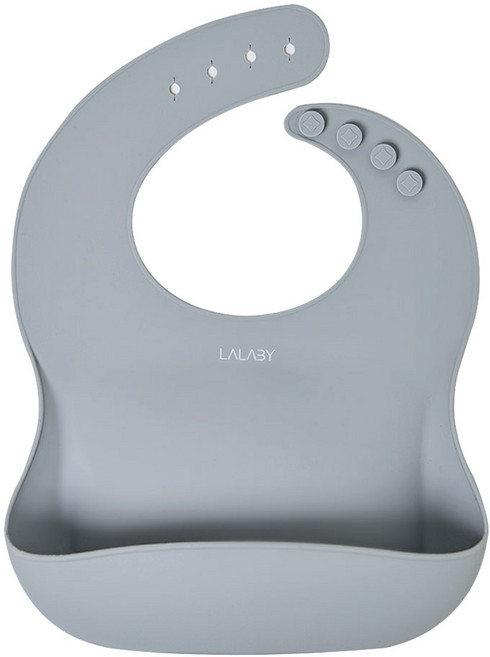 랄라비 실리콘 턱받이, Gray, 1개입, 1개