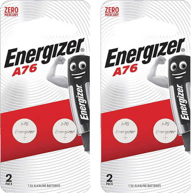 Energizer 勁量 鈕扣型鋰電池 A76, 2顆, 2組