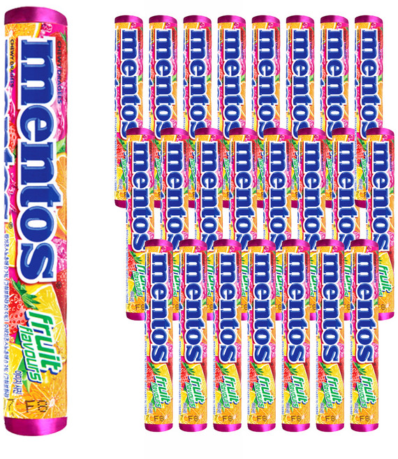 멘토스 후르츠맛 츄잉캔디, 37.5g, 24개