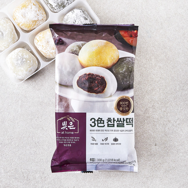 빚은 3색 찹쌀떡, 55g, 6개입, 1개