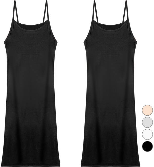 맬러뮤트 여성용 모달 통기성 끈 슬립 2p