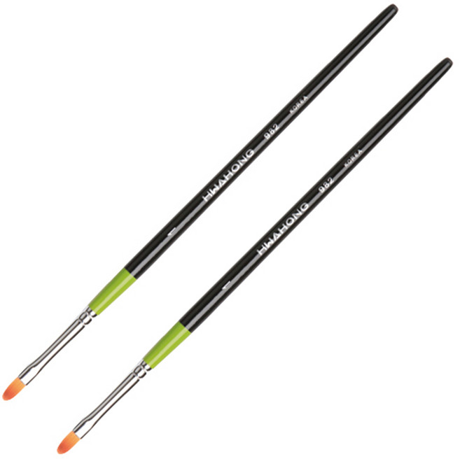 화홍 디자인붓 F 982, 1호, 2개