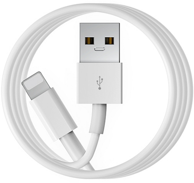 아이폰 8핀 고속충전 라이트닝 케이블, 2m, 화이트, 1개