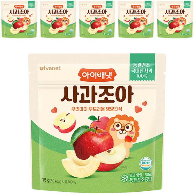 아이배냇 사과 조아 과일칩, 15g, 6개