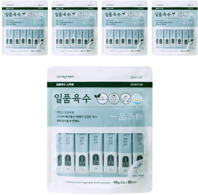 요릿 일품육수 파우치 30p, 99g, 5개