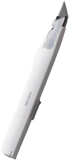 아날로그 크롬 커터칼, 화이트, 1개