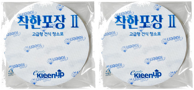 에파타클린업 착한 포장 원형 건식 청소포 30매, 2개
