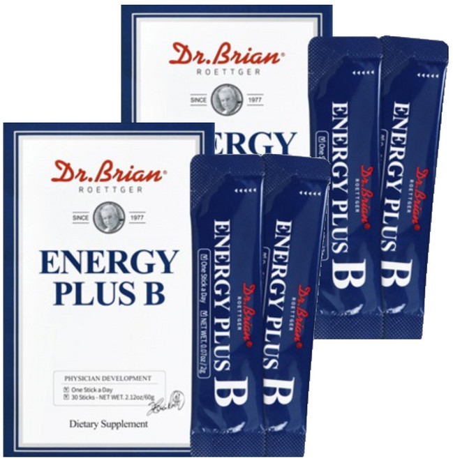 닥터브라이언 에너지 플러스 B 비타민 B 앤 C 청사과맛 30p, 60g, 2개