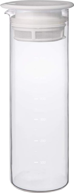 HARIO 好璃奧 MILKO 冷泡壺, 透明 + 白色, 600ml, 1個