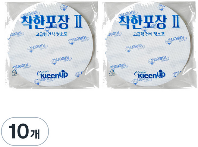 에파타클린업 착한 포장 원형 건식 청소포 30매, 10개