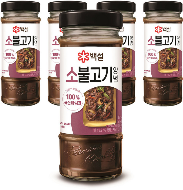 백설 소불고기양념, 5개, 500g