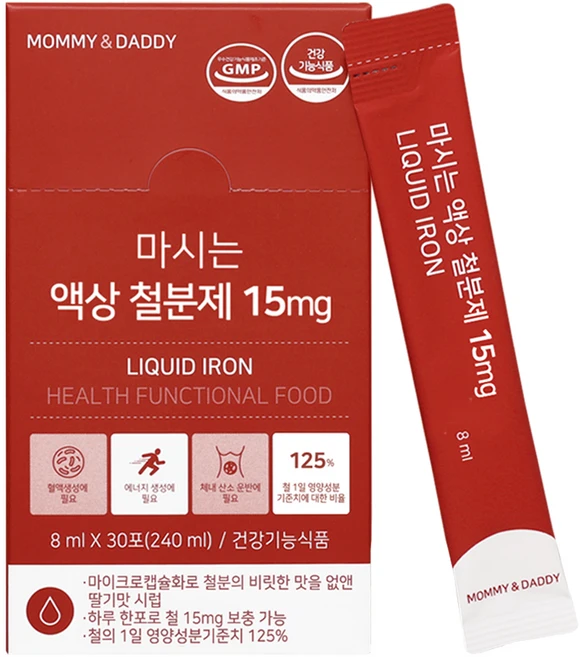 마미앤대디 마시는 액상 철분제 15mg, 240ml, 1개 - 쿠팡