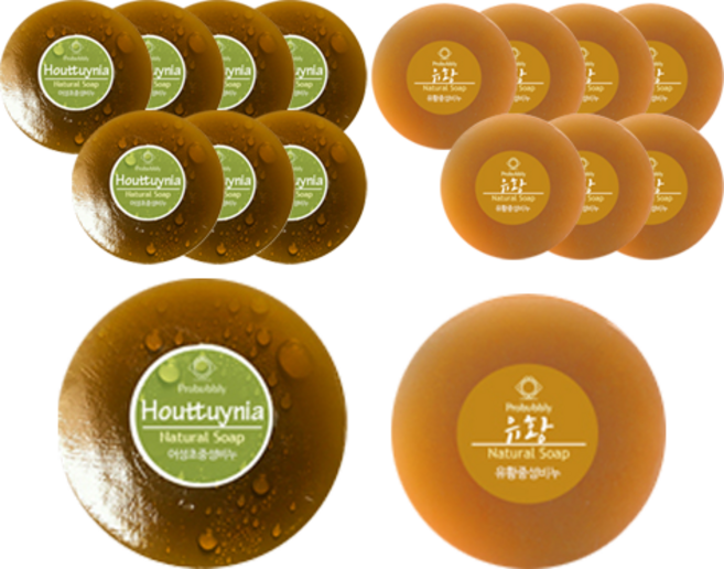 Probubbly 魚腥草中性皂 4個+硫磺中性皂 4個, 2組