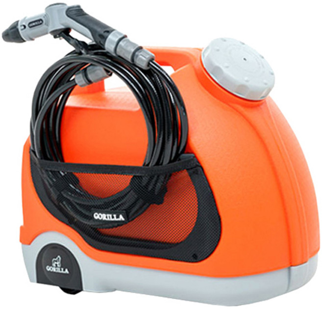 고릴라 휴대용 캠핑 샤워기 15L 세트, 주황색, 1세트